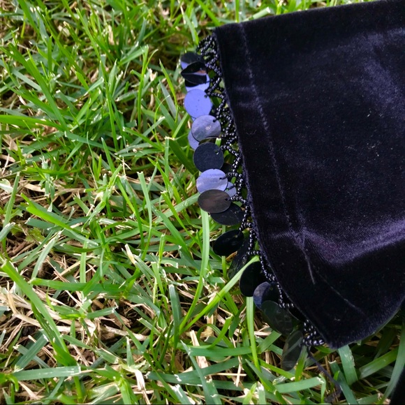 90’s Velvet Cropped Blouse with Sleeve Charms - Picture 7 of 10